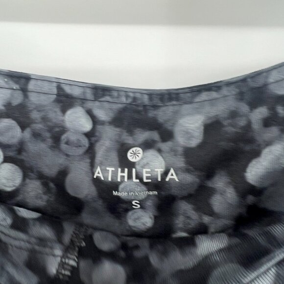 Athleta Circle Dot Full Length Leggings Black Gray Women's Small - Picture 4 of 5